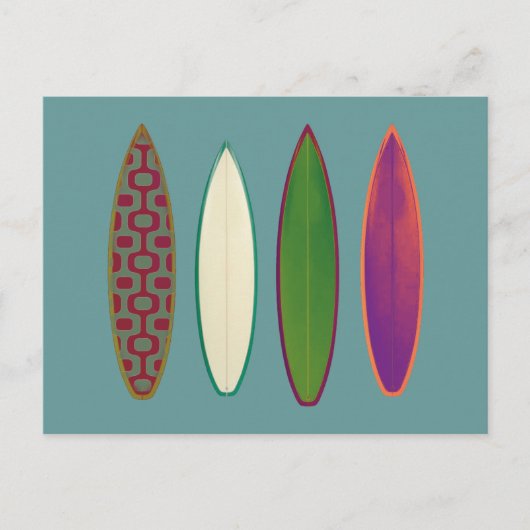 surfplanken ~ surfstijl briefkaart (Voorkant)