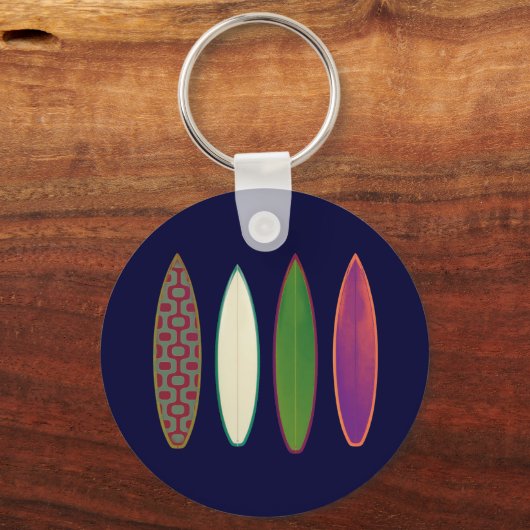 surfplanken ~ surfstijl sleutelhanger (Voorkant)