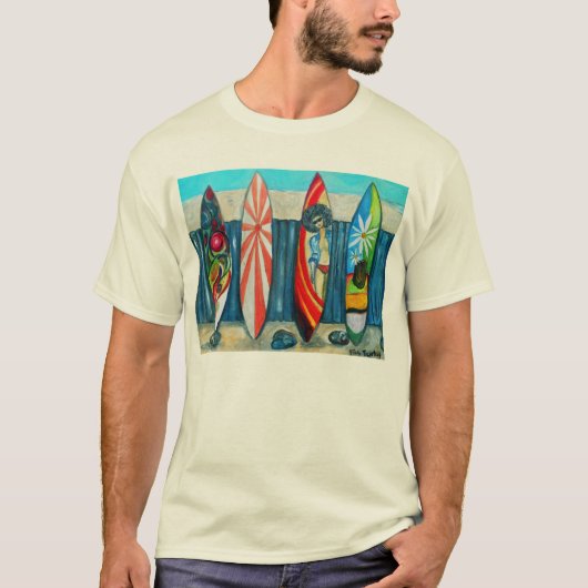 Surfplanken T-shirt (Voorkant)