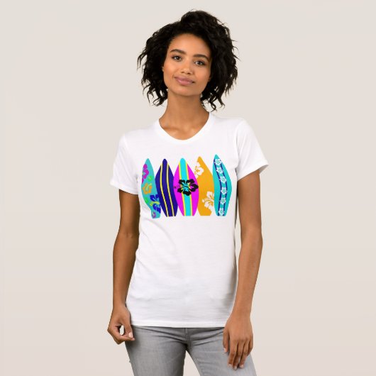 Surfplanken T-shirt (Voorkant volledig)