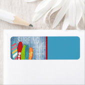 Surfplanken Terug Adres Etiket (Insitu)