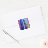 surfplanken vierkante sticker (Envelop)
