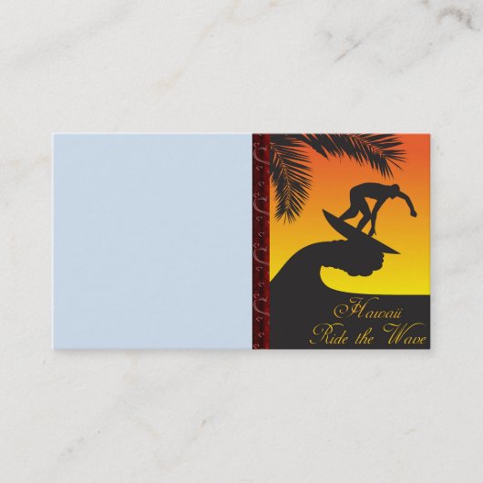 Surfplanken Visitekaartje (Voorkant)