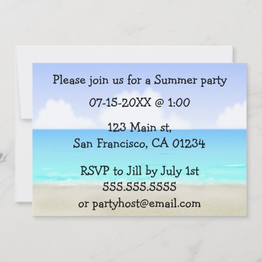 Surfplanken voor elke partij kaart (Achterkant)