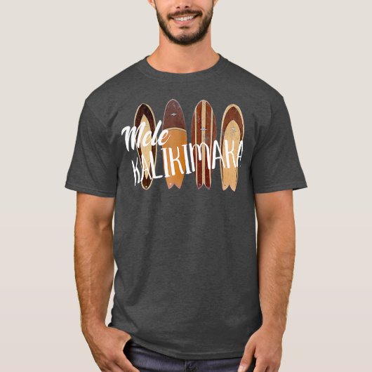  surfplanken voor kerstmis Mele Kalikimaka T-shirt (Voorkant)