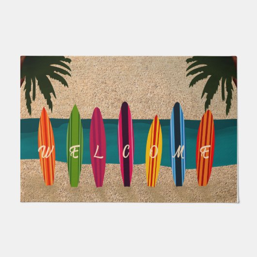 Surfplanken Voorste deurmat, Surflover Deurmat (Voorkant)