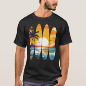 Surfplanken Zonsondergang T-shirt (Voorkant)