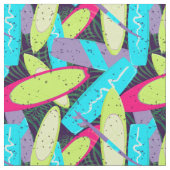 Surfplankpatroon op palmbladeren stof (Close Up)