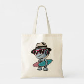Surfplankrobot Tote Bag (Achterkant)