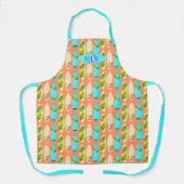 Surfplanpattern Kitchen Chef Bib Schort (Voorkant)