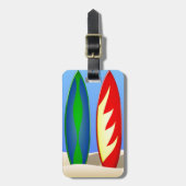 Surfplanretro-surf Bagagelabel (Voorkant verticaal)