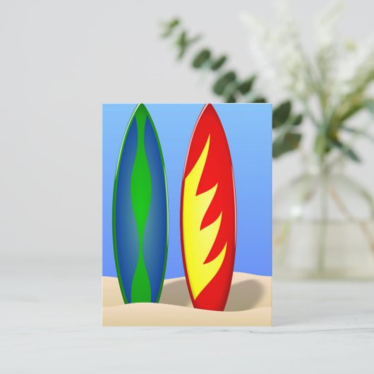 Surfplanretro-surf Briefkaart (Staand voorkant)