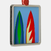 Surfplanretro-surf Metalen Ornament (Rechts)