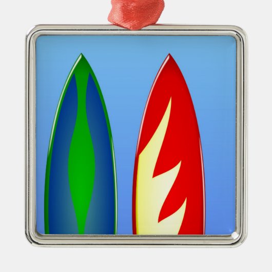 Surfplanretro-surf Metalen Ornament (Voorkant)