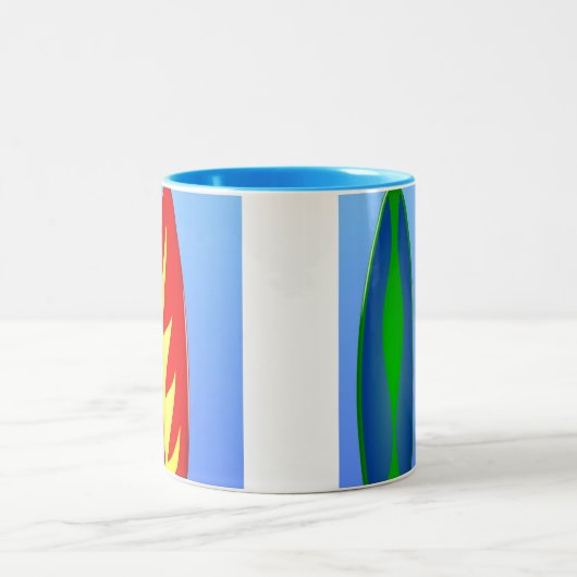 Surfplanretro-surf Tweekleurige Koffiemok (Center)