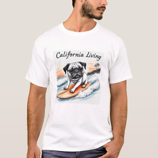 Surfpug California Living T-shirt (Voorkant)