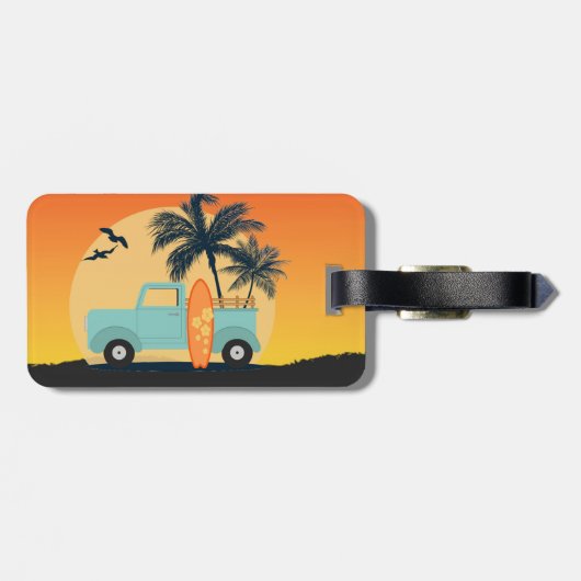 Surfred Retro Bagagelabel (Achterkant horizontaal)