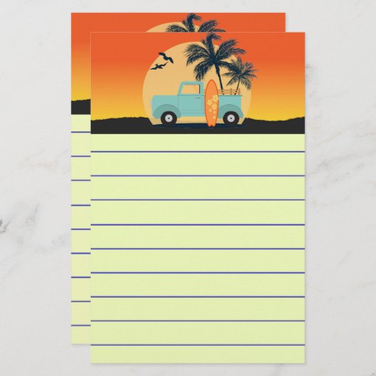 Surfred Retro Briefpapier (Voorkant / Achterkant)