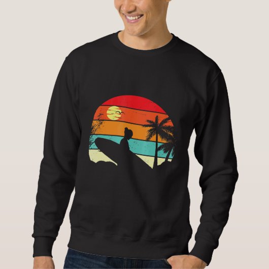 Surfred Surfer Sunset Palm Tree Surf 1 Trui (Voorkant)