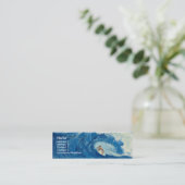 Surfred Tube Ride Ocean Wave Profile Card Mini Visitekaartje (Staand voorkant)