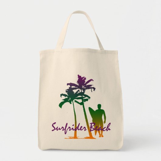 Surfrider Beach Hawaiian Palm Tree Blend Tote Bag (Voorkant)