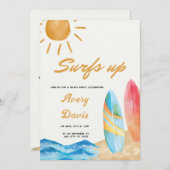Surfs omhoog Beach boy Verjaardagsfeestje Kaart (Voorkant / Achterkant)