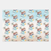Surf's Op | Retro Zomerstrand Inpakpapier Vel (Voorkant)