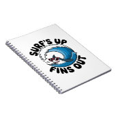 Surf's Op, Vins Uit - Cool Surf Design Notitieboek (Rechterzijde)