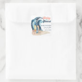 Surf's Up | Baby On Board Beach Baby Shower Vierkante Sticker (Tas)