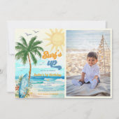 Surfs Up Beach 1e verjaardag foto Kaart (Voorkant)