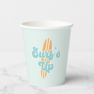 Surfs Up Beach Verjaardag Papieren Bekers