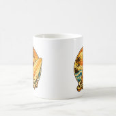 Surf's Up Bikini Pin-Up | Retro Surf Shop Graphic Koffiemok (Center)