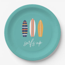 Surfs Up BOY Surfplank strand verjaardagsfeestje Papieren Bordje