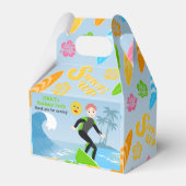 Surf's up boy Verjaardagsfeestje Bedankdoosjes (Voorkant Zijde)