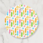 Surf's up boy Verjaardagsfeestje Bedankjes Labels (Achterkant)