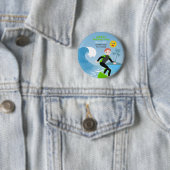 Surf's up boy Verjaardagsfeestje Ronde Button 5,7 Cm (In situ)