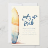 Surf's Up Brah Surfing Beach Verjaardagsuitnodigin Kaart (Voorkant)
