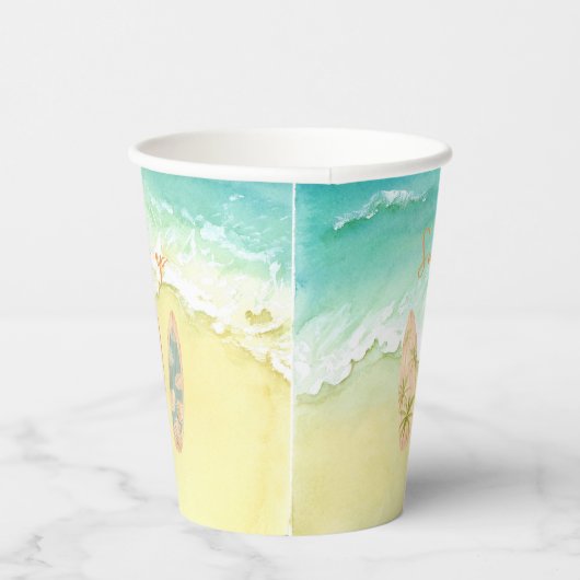 Surfs Up Cups De Grote Een Surfer Verjaardag Papieren Bekers (Rechts)