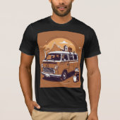 "Surf's Up: Happy Camper Van Sticker" T-shirt (Voorkant)