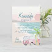 Surfs Up Invitation, Surf Party, Luau, Beach Kaart (Staand voorkant)