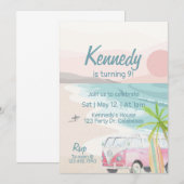 Surfs Up Invitation, Surf Party, Luau, Beach Kaart (Voorkant / Achterkant)