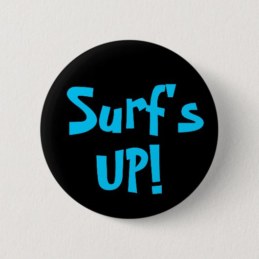 SURF'S UP!-knop Ronde Button 5,7 Cm (Voorkant)