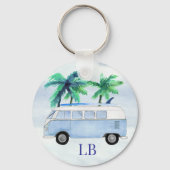 Surfs Up met monogram Sleutelhanger (Voorkant)