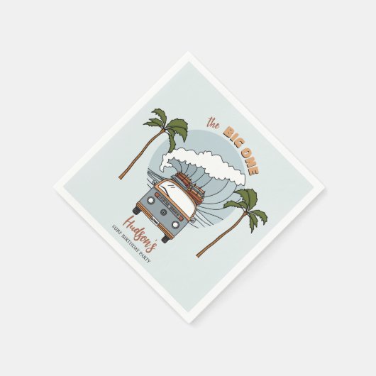 Surf's Up Ocean Wave Verjaardagsservetten Servet (Hoek)