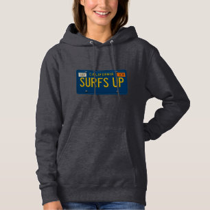 Surfs Up Retro 1969 California Kentekenplaat Surf Hoodie