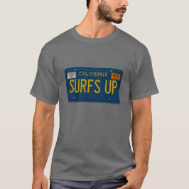 Surfs Up Retro 1969 California Kentekenplaat Surfe T-shirt