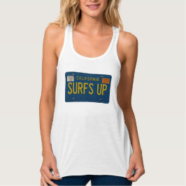 Surfs Up Retro 1969 California Kentekenplaat Surfe Tanktop