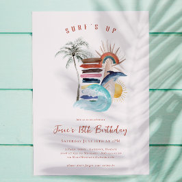 Surf's Up | Retro Zomer Surf Verjaardag Kaart