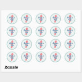 Surfs Up Strand Verjaardag Ronde Sticker (Vel)
