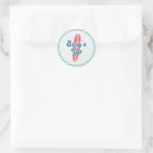 Surfs Up Strand Verjaardag Ronde Sticker (Tas)